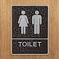 Pikkukuva 3 / 4: Itseliimautuva kylpyhuoneen opaste WC-oven opaste Miehet Naiset WC-opastekyltti