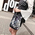 Miniatyrbillede 2 af 5: Dame Snørepose Bucket Taske Tote Håndtaske Clutch Dobbeltsidet Mig