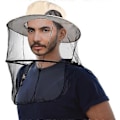 Miniatyrbillede 2 af 5: Myggenet Hat Solhat Bucket Hat med Skjult Net Mesh til Fiskeri Vandring Biavl