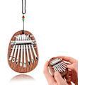 Miniatyrbillede 2 af 5: 1 x Mini Kalimba (Tåreformet), 8-Tast Kalimba, Bærbar Solid