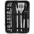 Miniatyrbillede 3 af 5: *16 stk. grillredskaber, rustfrit stål grillredskaber sæt køkkenredskaber sæt grill grillredskaber kit grilltilbehør med (16 stk)*