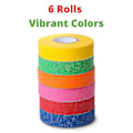 Miniatyrbillede 2 af 4: Farvet Tape, Farvet Malertape, 6-pak, Tegnetape, Hobbytape