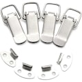 Miniatyrbillede 1 af 5: 6 Pak Rustfrit Stål Fjederbelastet Toggle Lås, Hasp Spænde, Klemme