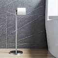 Miniatyrbilde 2 av 3: Toalettpapirholder, enkel gulvstående papirhåndkleholder i rustfritt stål, oppbevaringsstativ for toalettpapir