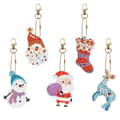 #5-pack DIY Diamantmålning Nyckelringar till Jul#