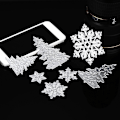 Miniatyrbild 4 av 5: 7 st Julgransstansar Snöflinga-stansar För Diy Präglingskort-dekor