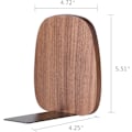 Pikkukuva 2 / 5: Puusta käsintehdyt kirjanpäätyt 140x120x108mm (1 pari - pähkinäpuu) Stu