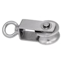 Miniatyrbillede 2 af 5: *Remskive med 2 lejer, kabelremskive, 34mm 304 rustfrit stål Pu*