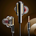Pikkukuva 3 / 4: X3 Langalliset nappikuulokkeet High Fidelity HD-yhteensopiva puhelu Yleiskäyttöinen 3,5 mm subwoofer Pelimusiikki Kuulokkeet mikrofonilla kuntoiluun