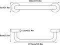 Medicinsk duschgrepp 30cm svart