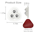 Miniatyrbilde 4 av 5: (4 STK, Hvit) Selvklebende Mini Caster Hjul, Lim Universal