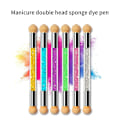 Miniatyrbillede 1 af 5: Neglekunstværktøj Dobbeltsidet Neglekunst Svampepen Stipple Pen Blæk Udtværings Pen Gradient Neglekunst Pen, 6 Stykker