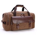 Miniatyrbillede 1 af 8: #Udvidbar Canvas Duffel Taske Rejse Overnight Holdall Weekend Taske#
