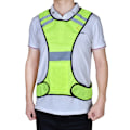 Miniatyrbilde 3 av 5: /#/Refleksvest - LED-vest med refleksstriper og justerbar stropp - Høy synlighet for sykkelracing motorsykkel/#/