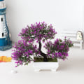 Miniatyrbilde 4 av 6: #Lilla, 2 stykker kunstig plante, bonsai kunstig plante, kunstig#