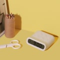 Miniatyrbild 4 av 5: Gul Digital Väckarklocka T-Audace Digital Klocka, Bärbar Batteri