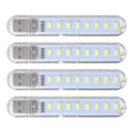 Miniatyrbillede 2 af 2: 4 stk. LED Natlys 8-LED Kreativ Mini Bordlampe Læselampe Tilbehør