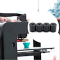 Miniatyrbild 5 av 5: Silikonisolerad Dämpare Buffertrör Enhet 3D-Skrivare Uppvärmd Bädd Nivellering Anet A8 Wanhao D9 Anycubic Mega, 40*40*8mm Svart