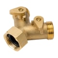 Miniatyrbilde 4 av 5: Dobbel utløps hagekran uten slange - Heavy Duty messing dobbel