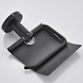 Miniatyrbillede 1 af 4: Toiletpapirholder med Rund Sort Base, Mat Sort, med Flap T