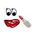 Miniatyrbillede 2 af 4: /#/24 stykker broderede stofpatches/#/