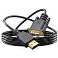Pikkukuva 1 / 2: Video Converter -johto, Plug-and-Play, 1080P, korkea resoluutio, PVC, vahva, yhteensopiva HDMI-VGA-kaapeli, kotitaloustarvikkeet