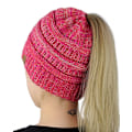 Miniatyrbillede 1 af 5: #Strikket beanie hue til kvinder og piger til vinter med hul til fletning#