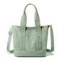 Miniatyrbillede 1 af 5: Grøn Canvas Taske Dame Casual Tote Taske Håndtaske