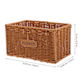 Miniatyrbilde 2 av 5: Imitert Rattan Vevd Blomsterkurv Rustikk Oppbevaring Vevd Kurv Rektangulær Blomsterkurv Dekor