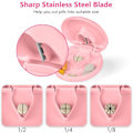 Miniatyrbilde 4 av 5: 1 stk Tablettdeler (Rosa), Pilledeler med Stål Klippeblad