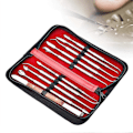 Miniatyrbild 5 av 5: 10 st/set Skärinstrument i rostfritt stål Portabel metallskärsats Smyckesdekoration Vaxskärverktygsset
