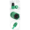Miniatyrbillede 2 af 4: 3 stk. Dobbelt han-slangekoblinger & 6 stk. Hurtigkoblinger til slange 1/2\" Plastik vandhanekobling