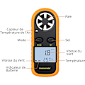 Miniatyrbillede 4 af 5: LCD Digital Anemometer Vindhastighedsmåler Luftstrømshastighedsmåling