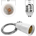 Miniatyrbillede 1 af 5: 4 stk. E27 til E27 Forlænger, Forlængerlampe Adapter, Pæreforlænger