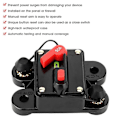 Miniatyrbillede 5 af 5: Bil Audio Automatisk Manuel Reset Sikringsholder Strømafbryder 12V 50A