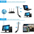 Miniatyrbild 1 av 2: 1 st 150 Mbps WiFi-adapter, WiFi-dongel med Bluetooth-sändare