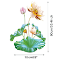 Miniatyrbillede 2 af 5: /#/Gylden lotus vægklistermærke stue soveværelse dekorativ maling/#/