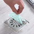 Miniatyrbillede 3 af 6: #10 Stykker Grønne Engangs Gulvafløbsfiltre Badeværelse Brusebad Afløbsdæksel Beskyttelsesdæksel Vask Afløbsfilter Hårfilter Badekar Vask Afløbsfilter#