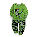 Miniatyrbild 1 av 4: 2-delat Set Julklapp Pojkar Pyjamas Dinosaurie Nattkläder Bomull Småbarnskläder Barn Sovkläder Vinter
