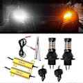 Miniatyrbillede 2 af 5: 2 stk. T20 7440 96-LED 3014 50W tofarvet Switchback LED DRL blinklys sæt