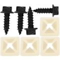Miniatyrbild 1 av 4: 1 Set Nummerplåtsram Skruvar Clips Nummerplåtsfästen Nummerplåtsmonteringstillbehör