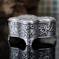 Miniatyrbillede 3 af 4: En (sølv, ca. 6*6.4*3.2cm) Metal Smykkeskrin Butter