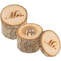 Miniatyrbild 2 av 5: Träringbox 2 st Bröllopsbandsringbox Trälåda för Bröllop