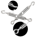 Miniatyrbillede 2 af 4: Kabelstrammer, M4 spændskrue, kabelstrammer i rustfrit stål, 4 stk. kabelstrammer i stål, kabelstrammer, kabelstrammer, Tensio i rustfrit stål