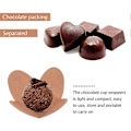 Miniatyrbillede 4 af 4: 200 stk. Chokoladeindpakningspapir Trøffelbakker Papir Dessert Chokoladebaser