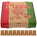 Miniatyrbillede 1 af 4: 10 stk. Pizza Indpakningsæske Fødevaregodkendt Papir Pizza Opbevaringsboks 8in Pizza Takeaway Boks