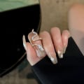 Miniatyrbilde 3 av 5: #Sølvsmykke med diamant, slange, justerbar#