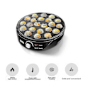 Miniatyrbillede 4 af 4: Sort Takoyaki Maskine Ebelskiver Maskine Elektrisk Takoyaki Pande Fyldt Pandekage Pande Munk Aebleskiver Pande Med 22 Takoyaki Huller