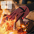 Miniatyrbild 3 av 5: Grillhandskar, 1 Par - Värmebeständiga Ugnshandskar Upp Till 800C, Matlagning
