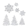 Miniatyrbild 1 av 5: 7 st Julgransstansar Snöflinga-stansar För Diy Präglingskort-dekor